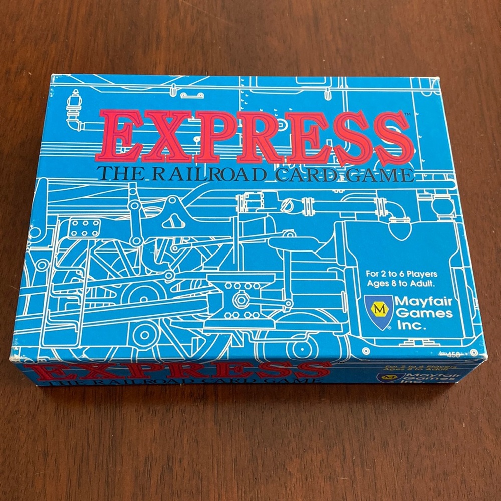 Express The Railroad Card Game Mayfair Games trains 8+ vintage strategy HTF EUC